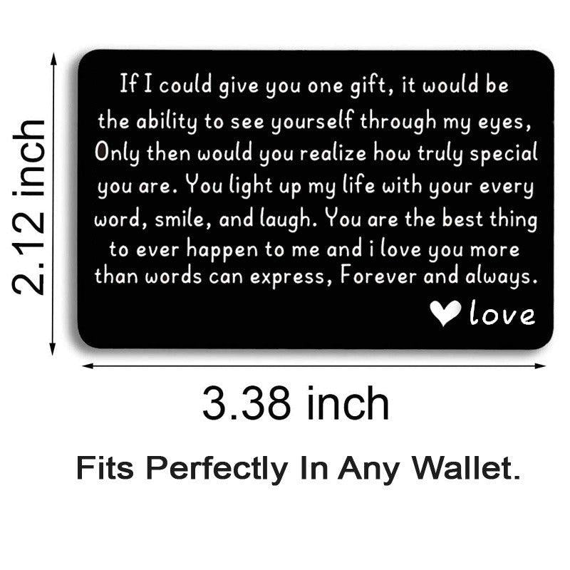 Christmas I Love You Wallet Insert Card For Men Him Anniversary Gift
