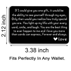 Christmas I Love You Wallet Insert Card For Men Him Anniversary Gift