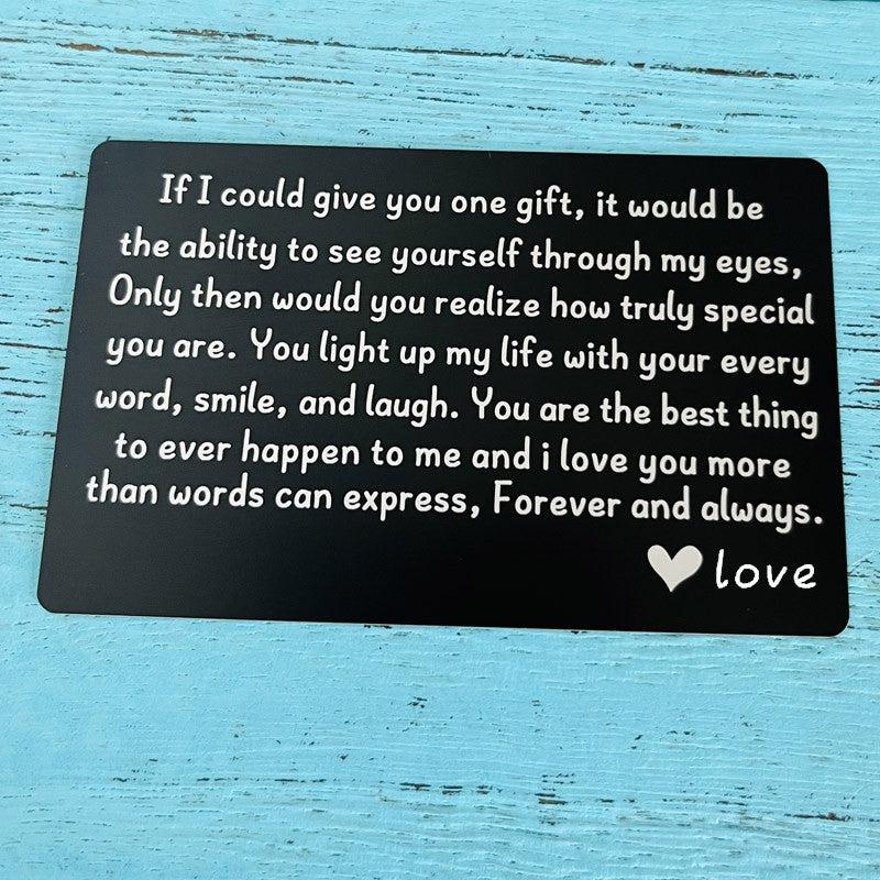Christmas I Love You Wallet Insert Card For Men Him Anniversary Gift