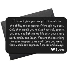 Christmas I Love You Wallet Insert Card For Men Him Anniversary Gift