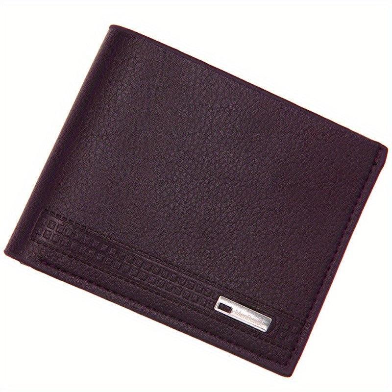 Men's Leather Short Wallet Money Clip Card Case Coin Purse