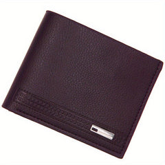 Men's Leather Short Wallet Money Clip Card Case Coin Purse