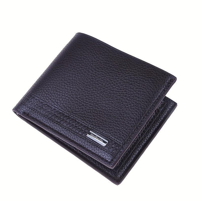 Men's Leather Short Wallet Money Clip Card Case Coin Purse