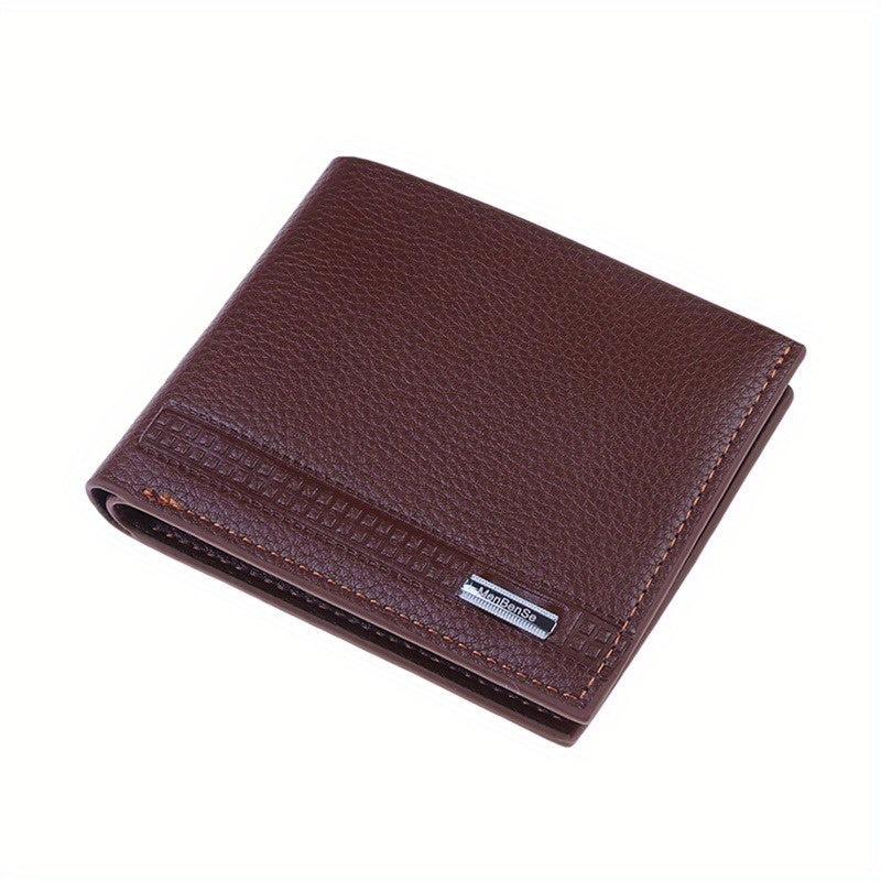 Men's Leather Short Wallet Money Clip Card Case Coin Purse