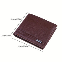Men's Leather Short Wallet Money Clip Card Case Coin Purse