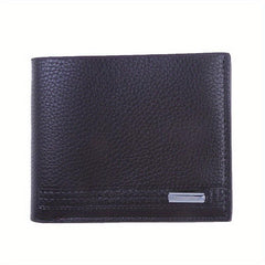 Men's Leather Short Wallet Money Clip Card Case Coin Purse