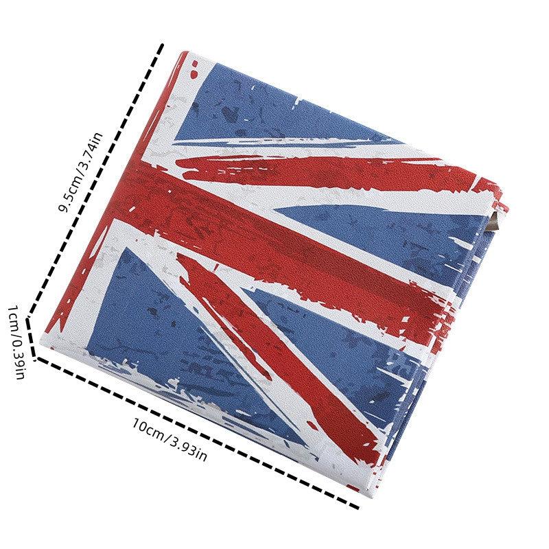Retro Creative Printing Men's Short PU Leather Wallet