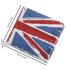 Retro Creative Printing Men's Short PU Leather Wallet