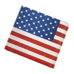 Retro Creative Printing Men's Short PU Leather Wallet