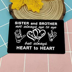Carved Wallet Card Brother And Sister Gift