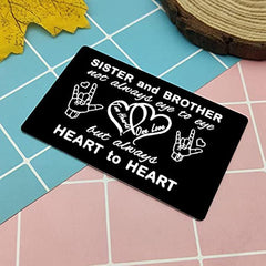 Carved Wallet Card Brother And Sister Gift