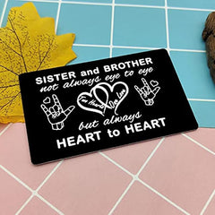 Carved Wallet Card Brother And Sister Gift
