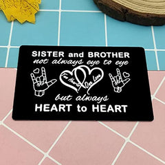 Carved Wallet Card Brother And Sister Gift