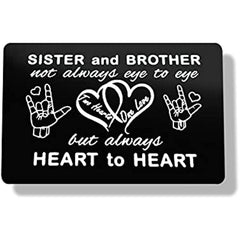 Carved Wallet Card Brother And Sister Gift