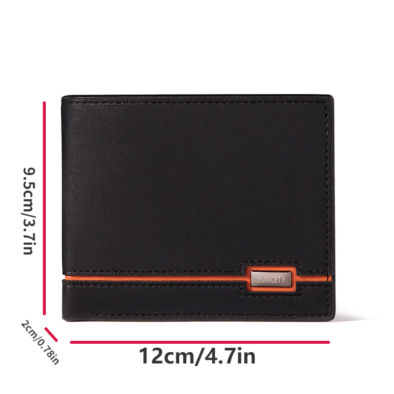 Men's RFID Blocking Zip Short Wallet Money Clip
