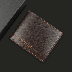 Men's Business Short Wallet Ultralight Litchi Embossed Wallet