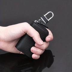 Men's Litchi Embossed Car Key Bag