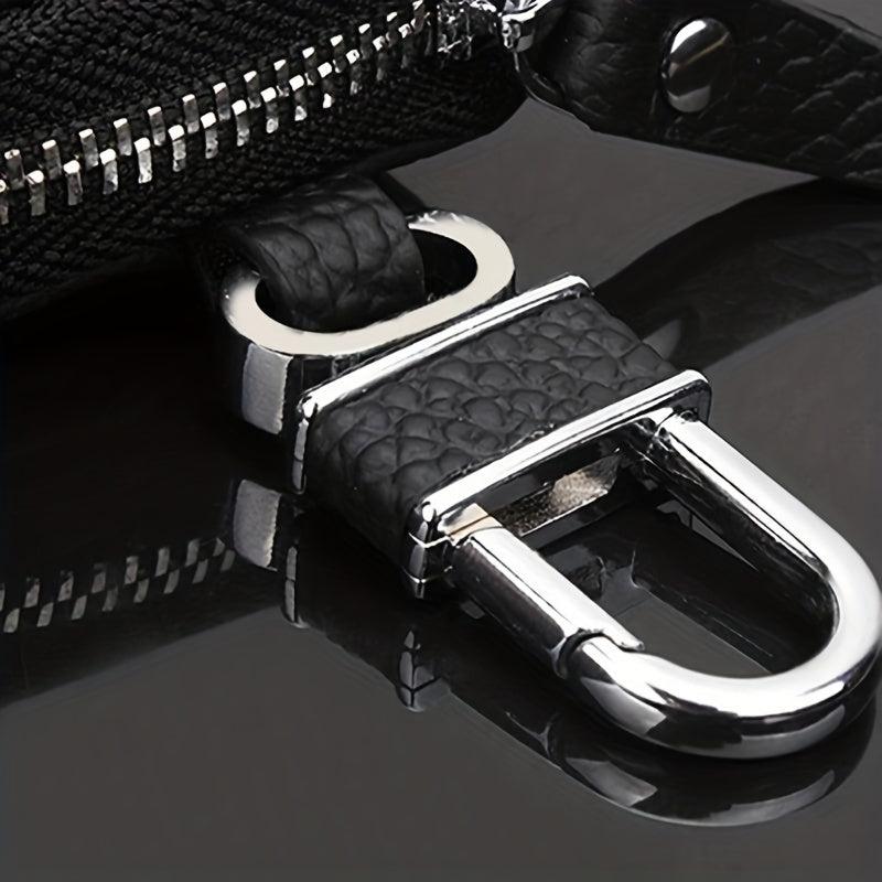 Men's Litchi Embossed Car Key Bag