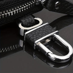 Men's Litchi Embossed Car Key Bag