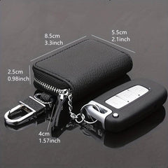 Men's Litchi Embossed Car Key Bag