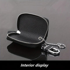 Men's Litchi Embossed Car Key Bag
