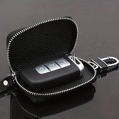 Men's Litchi Embossed Car Key Bag