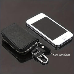 Men's Litchi Embossed Car Key Bag