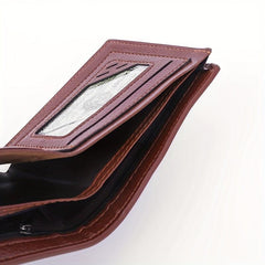 Men's PU Leather Short Wallet With Card Slots