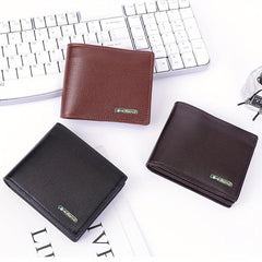 Men's PU Leather Short Wallet With Card Slots