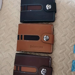 Men's Wallet Multifunctional Money Clip Anti-theft Short Wallet