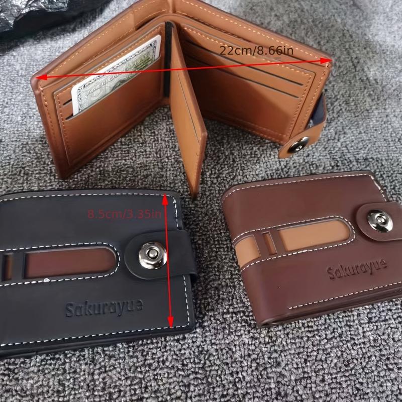 Men's Wallet Multifunctional Money Clip Anti-theft Short Wallet