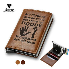 PAPA RFID Blocking Card Holder Automatic Pop up Credit Card Holder Money Clip