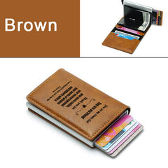 PAPA RFID Blocking Card Holder Automatic Pop up Credit Card Holder Money Clip