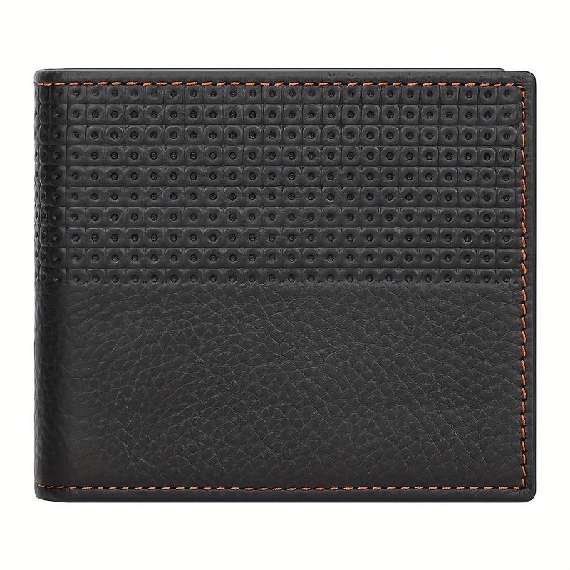 Men's Leather Short Wallet Large Capacity Card Holder