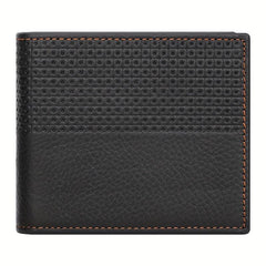 Men's Leather Short Wallet Large Capacity Card Holder
