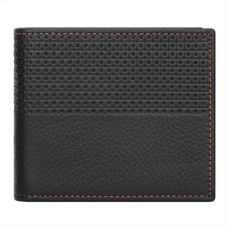 Men's Leather Short Wallet Large Capacity Card Holder