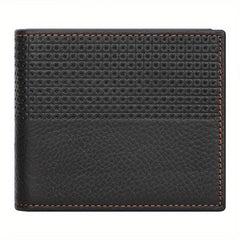 Men's Leather Short Wallet Large Capacity Card Holder