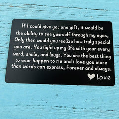 I Love You Wallet Insert Card Anniversary Gift For Him