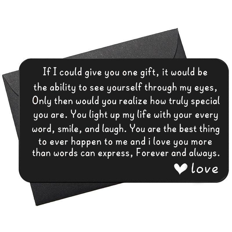 I Love You Wallet Insert Card Anniversary Gift For Him
