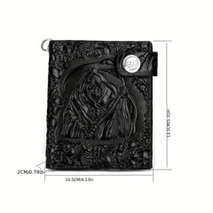 Men's Demon Skull Wallet Punk Rock Short Wallet With Chain