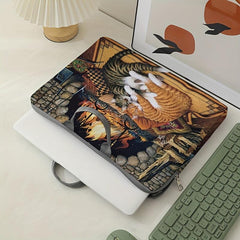 2 Kittens Fireplace Laptop Protective Cover 38.1cm Soft Case Sleeve Tablet Set