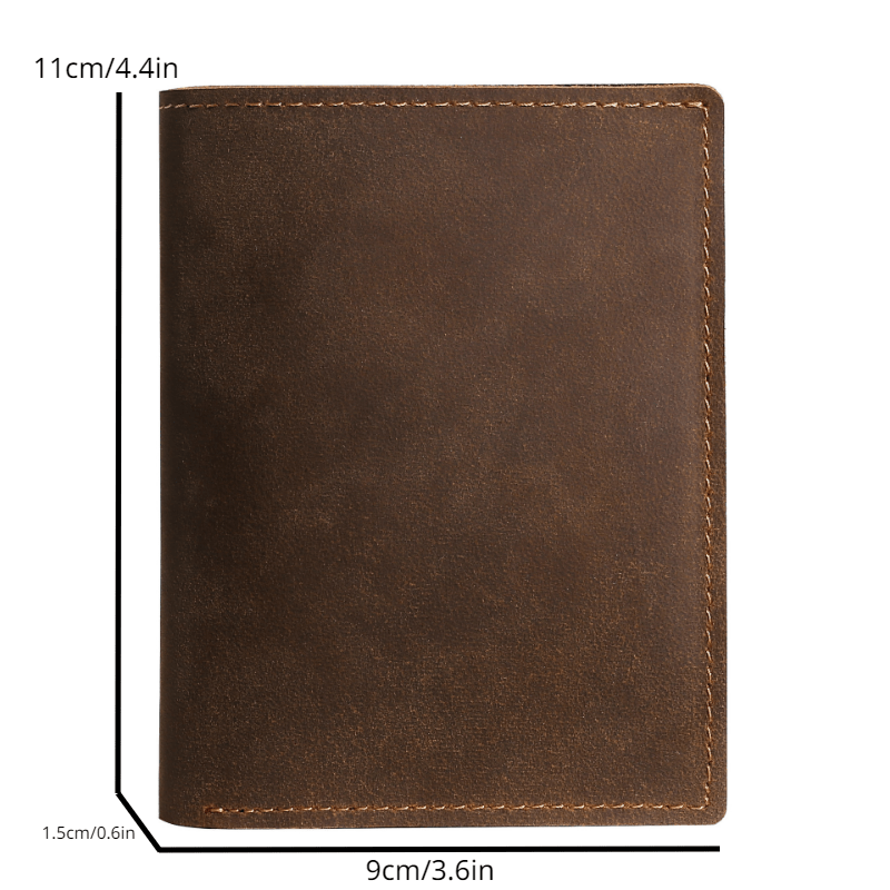 Short Cow Leather Men's Wallet First Layer Cowhide Clip