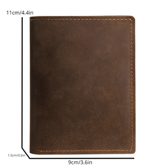 Short Cow Leather Men's Wallet First Layer Cowhide Clip