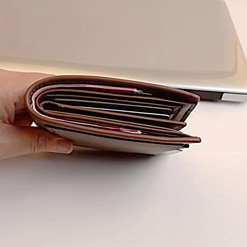 Men's PU Leather 3-Fold Wallet with Card Slots Coin Purse