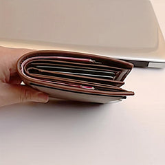 Men's PU Leather 3-Fold Wallet with Card Slots Coin Purse