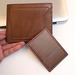 Men's PU Leather 3-Fold Wallet with Card Slots Coin Purse