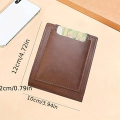 Men's PU Leather 3-Fold Wallet with Card Slots Coin Purse