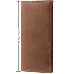 RFID Blocking Men's Leather Wallet Credit Card Holder Long Wallet