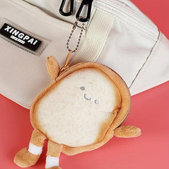Toast Coin Purse Storage Bag Earphone Holder Card Pouch