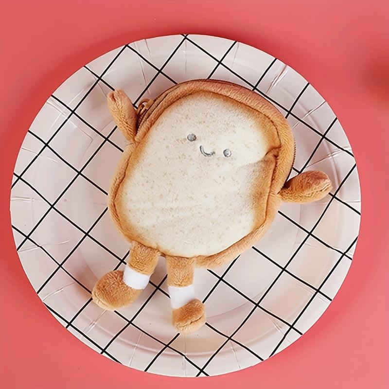 Toast Coin Purse Storage Bag Earphone Holder Card Pouch